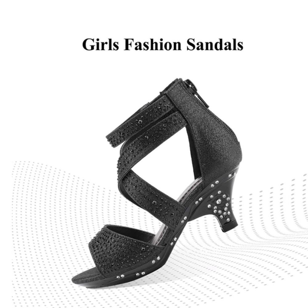 Dream pairs girls rhinestone sandals - Picture 3 of 5